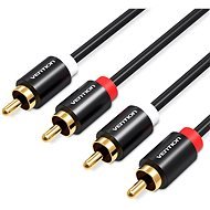 Vention 2x RCA Male to Male Audio Cable 1m Black Metal Type - Audio-Kabel
