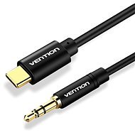 Vention Type-C (USB-C) to 3.5mm Male Spring Audio Cable 1.5m Black Metal Type - Audio-Kabel