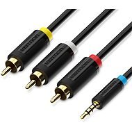 Vention 3.5mm Male to 3x RCA Male AV Cable 1.5M Black - Video Cable