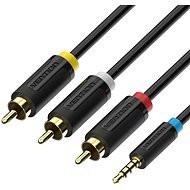 Vention 2.5mm Male to 3x RCA Male AV Cable 1.5m Black - Audio-Kabel