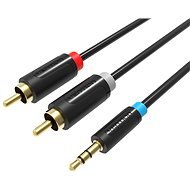 Vention 3.5mm Jack Male to 2-Male RCA Cinch Adapter Cable 1m Black - Audio-Kabel