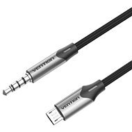 Vention Micro USB (M) to TRRS Jack 3.5mm (M) Audio Cable, 1.5m - fekete - Audio kábel