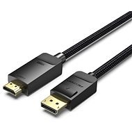 Vention Cotton Braided 4K DP (DisplayPort) to HDMI Cable 1M Black - Videokábel