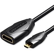 Vention Micro HDMI (M) to HDMI (F) Extension Cable/Adapter, 1m, Black - Video Cable