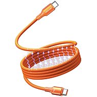 Vention USB 2.0 C Male to C Male 5A Magnetic Cable 1.5M Orange Aluminum Alloy Type - Power Cable