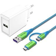 Vention & Alza Charging Kit (18W + 2in1 USB-C/micro USB Cable 1m) Collaboration Type - Töltő adapter