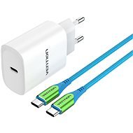 Vention & Alza Charging Kit (20W USB-C + Type-C PD Cable 1,5m) Collaboration Type - Töltő adapter