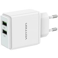 Vention Dual Quick 3.0 USB-A Wall Charger (18W + 18W) White - Töltő adapter
