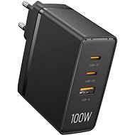 Vention Ultra 3-Port USB (C+C+A) GaN Charger (100W/100W/30W) Black - Töltő adapter