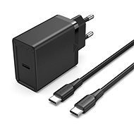 Vention 1-port 25W USB-C Wall Charger with USB-C Cable EU-Plug Black - Netzladegerät