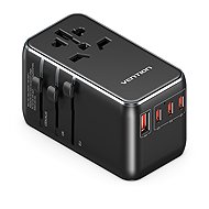 Vention 4-Port USB (C+C+C+A) GaN Universal Travel Adapter (100W/100W/20W/18W) Black - Travel Adapter