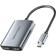Vention USB-C to Dual HDMI MST Adapter 0.15M Gray Aluminum Alloy Type - Adapter