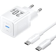 Vention 1-Port USB-C GaN Charger (20W) with USB-C to USB-C Cable (1M) EU-Plug White - Wall Charger