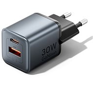 Vention 2-Port USB (C+A) GaN Charger (30W/18W) EU-Plug Gray - Wall Charger