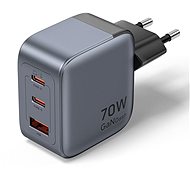 Vention 3-Port USB (C+C+A) GaN Charger (70W/70W/22.5W) EU-Plug Gray - Wall Charger