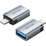 Vention USB-A Female to Lightning Male OTG Adapter Gray Aluminum Alloy Type - Adapter