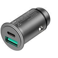 Vention Rapid 2-Port Car Charger (PD3.0 + QC3.0) 25W Grey Mini Style Aluminium Alloy Type - Car Charger