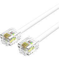 Vention Flat 6P4C Telephone Patch Cable 3M White - Telephone Cable 
