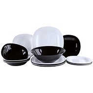 LuminArc Dining set CARINE 19 pcs WHITE/BLACK - Dish Set