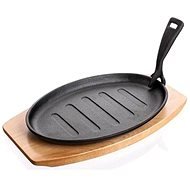 BANQUET Cast Iron on a Wooden Board A06297 - Pan