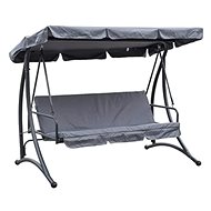 HAPPY GREEN Garden swing for 3 persons RIVERA, foldable into bed, anthracite - Garden Swing