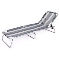 HAPPY GREEN Garden lounger ATHINA, anthracite, stripe - Garden Lounger