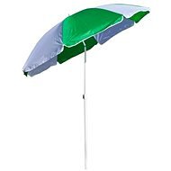 HAPPY GREEN Beach parasol with hinge 180cm, green and white - Sun Umbrella