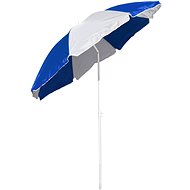 HAPPY GREEN Beach Parasol with Hinge 180cm, Blue and White - Sun Umbrella
