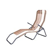HAPPY GREEN Beach Chair SAMOS, brown stripes - Garden Lounger
