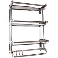 Verk 01795 - Hanging triple shelf for bathroom, silver - Shelf