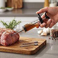Verk 07325 Practical meat syringe 50 ml, 3 × needle - Grill Skewer