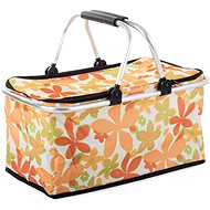 Verk 14195 Folding shopping basket white flower - Picnic Basket