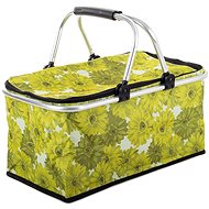 Verk 14195 Shopping basket green flower - Picnic Basket