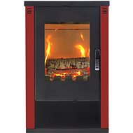 VERSO Lheia, red, 7 kW, flue 150 mm - Wood Stove