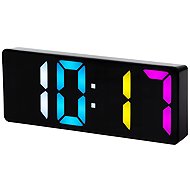 Verk 27437 Multifunction clock with alarm and thermometer, black - Alarm Clock