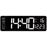 Verk 27453 Multifunctional digital wall clock with thermometer black - Wall Clock