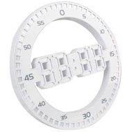 Verk 27451 LED Digital Wall Clock 3D, White - Wall Clock