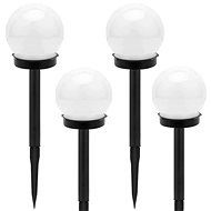 Verk 12285 Garden solar lamp ball white, 10 cm, IP65, 4 pcs - Garden Lighting