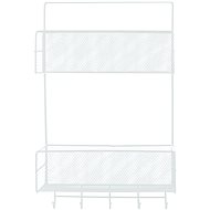 Verk 27236, s 5 háčky, bílá - Bathroom Shelf