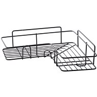 Verk 27230, corner, with hooks, black - Bathroom Shelf
