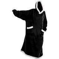 Verk 24557 TV hoodie long, oversize, black - Wearable Blanket