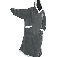 Verk 24557 TV hoodie long, oversize, grey - Wearable Blanket
