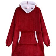 Verk 24558 TV hoodie, oversize, red - Wearable Blanket