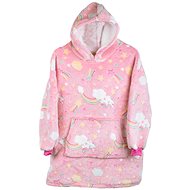 Verk 24305 Luminous plush hooded sweatshirt sky - for children pink - Wearable Blanket