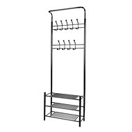 ISO Clothes/shoe rack with three shelves, black, 15744 - Coat Hanger