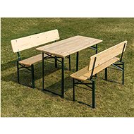 HAPPY GREEN Beer garden set with backrest 115cm - Garden Furniture