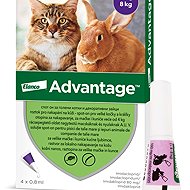 Advantage 4 × 0.8 ml - spot-on for big cats and rabbits - Antiparasitic Pipette