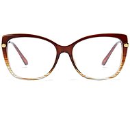 VeyRey Beladamor Cat-eye blue light blocking glasses, women, brown - Computer Glasses