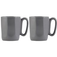 VIALLI DESIGN Set of 2 ceramic mugs, ESPRESSO 80 ml, grey, Fuori 29958 - Mug