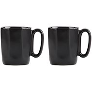 VIALLI DESIGN Set of 2 ceramic mugs, ESPRESSO 80 ml, black, Fuori 29965 - Mug